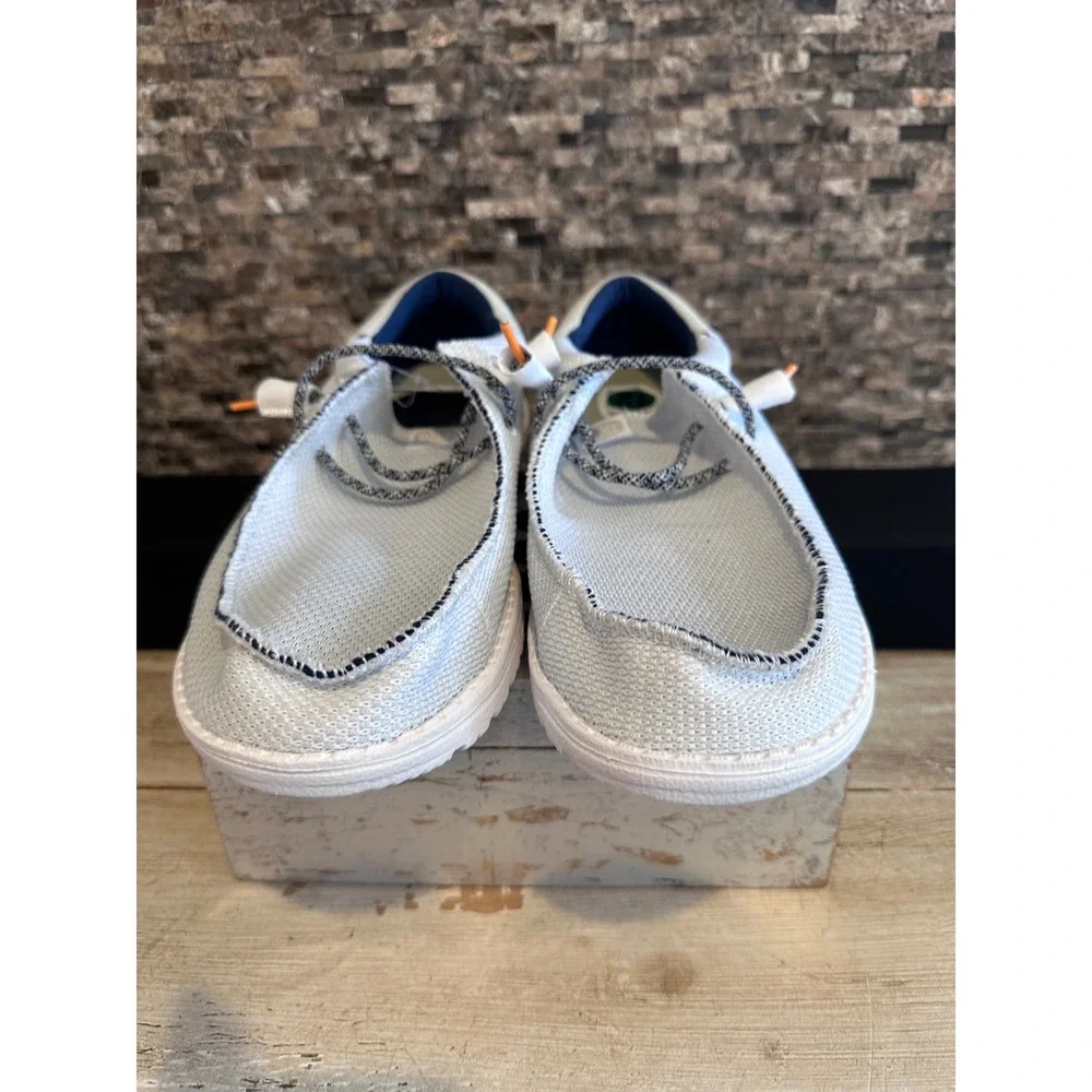 Hey Dude Wally Funk Open Mesh White White Mens Loafers 40898-143 Size 12 NEW
